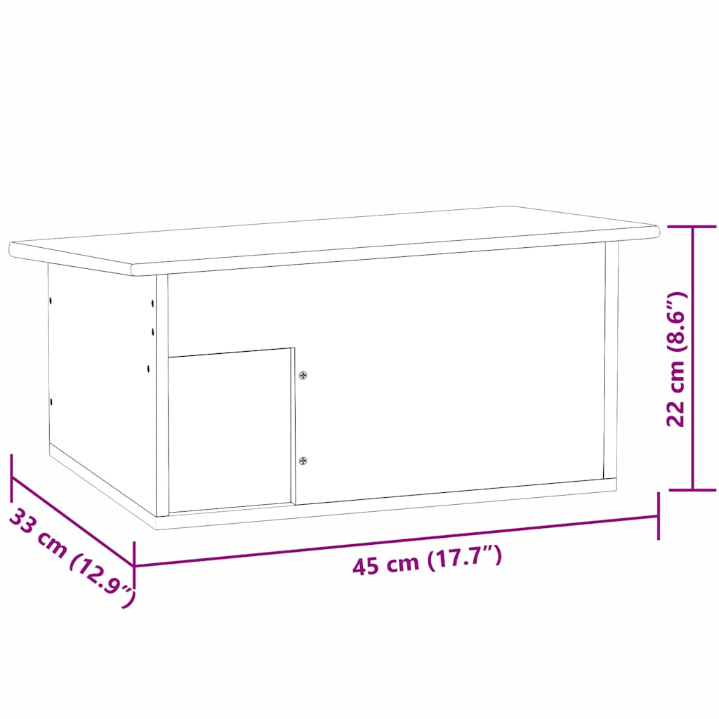 pindsvinehus 45x33x22 cm træ