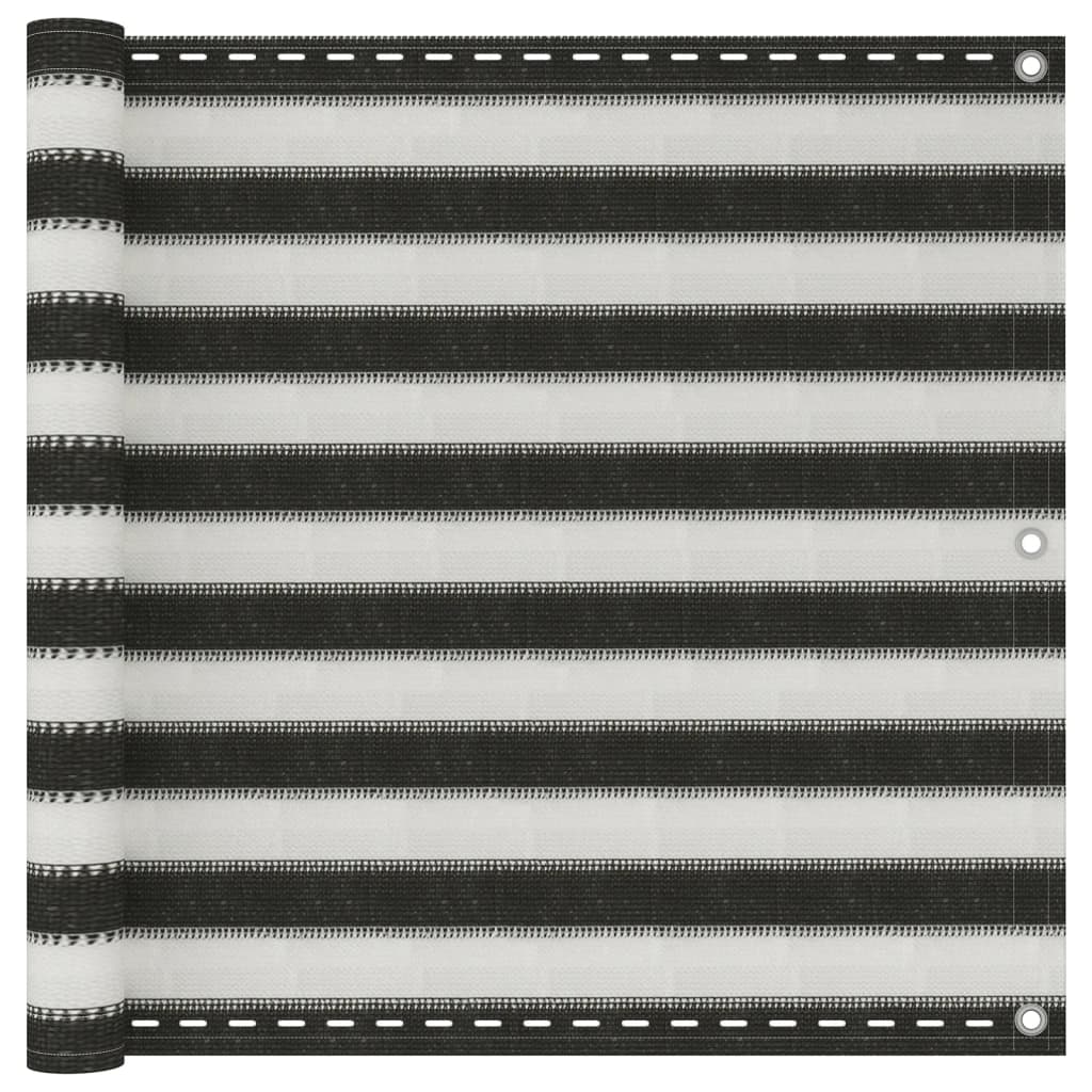 balkonafskærmning HDPE 90 x 400 cm antracitgrå / hvid