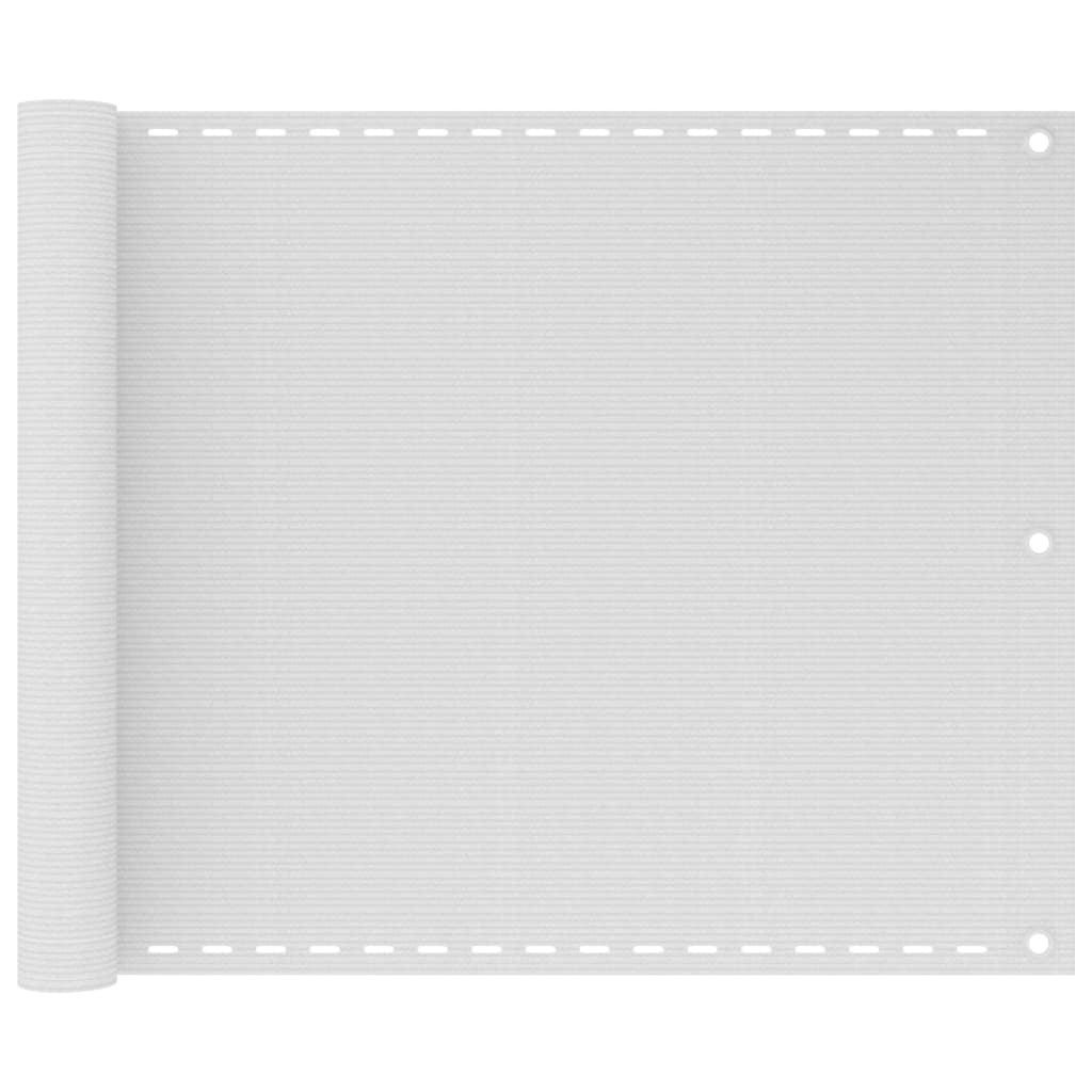 Balkonafskærmning HDPE 75x400 cm hvid