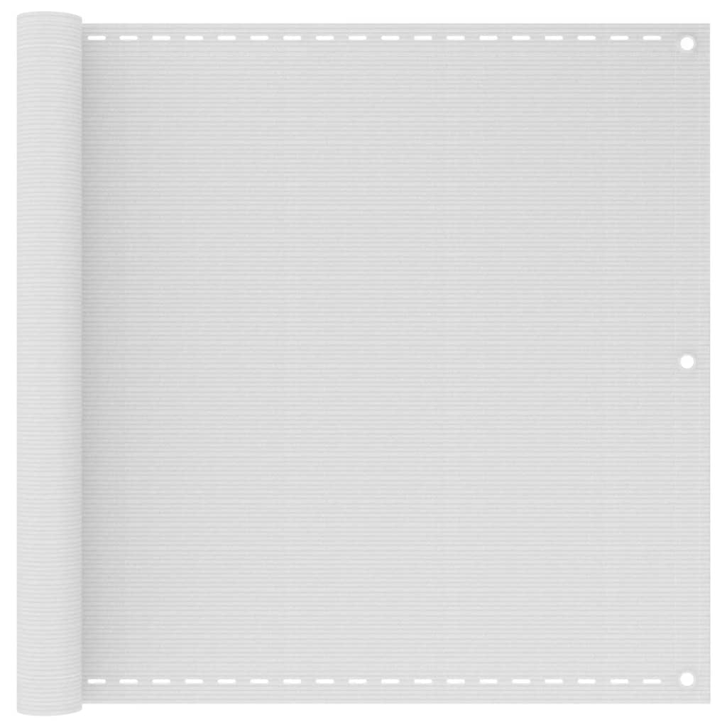 balkonafskærmning HDPE 90 x 400 cm hvid