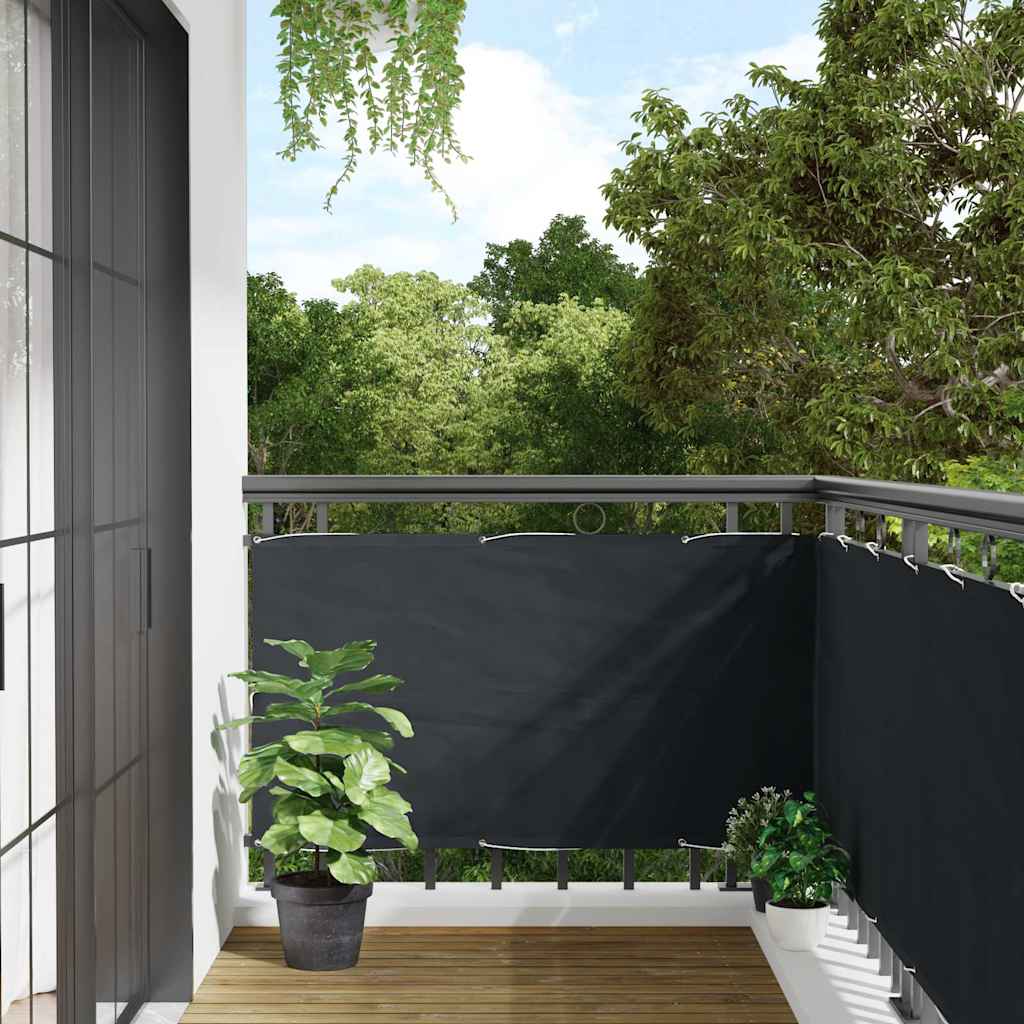 balkonafskærmning HDPE 75 x 400 cm antracitgrå