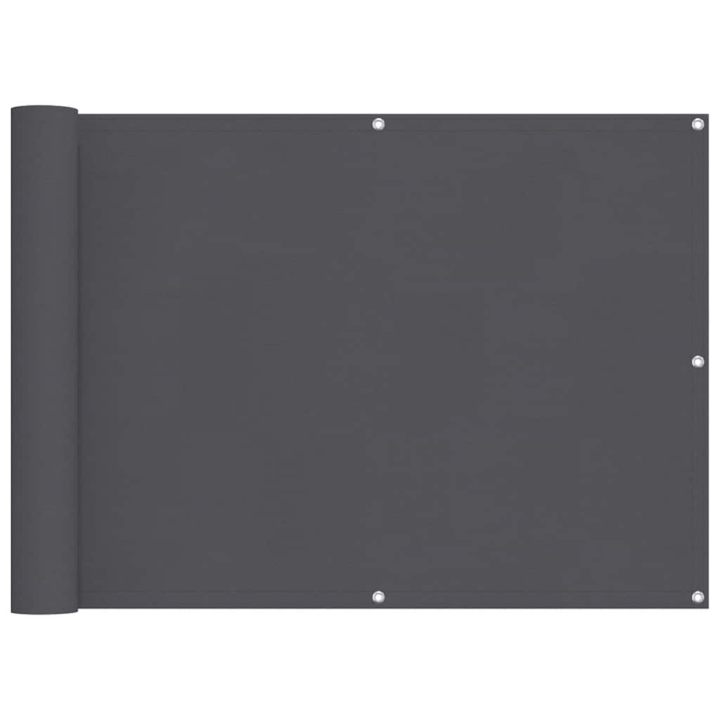 balkonafskærmning HDPE 75x600 cm antracitgrå