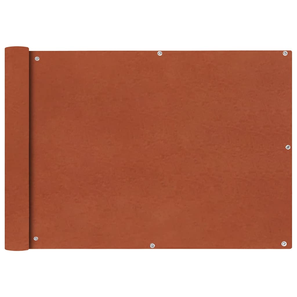 balkonafskærmning Oxford-stof 75 x 400 cm terracotta