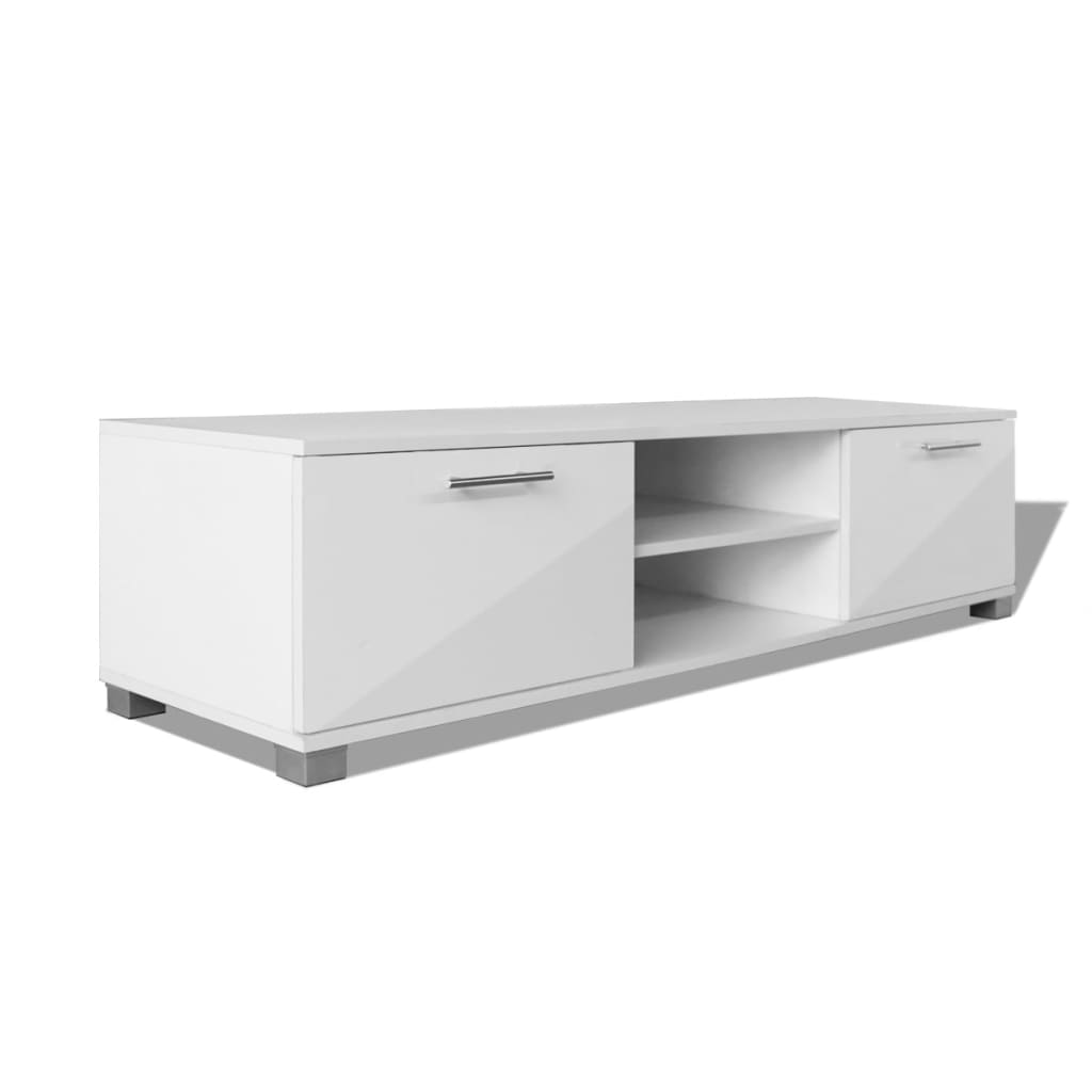tv-bord 120x40,5x35 cm hvid højglans