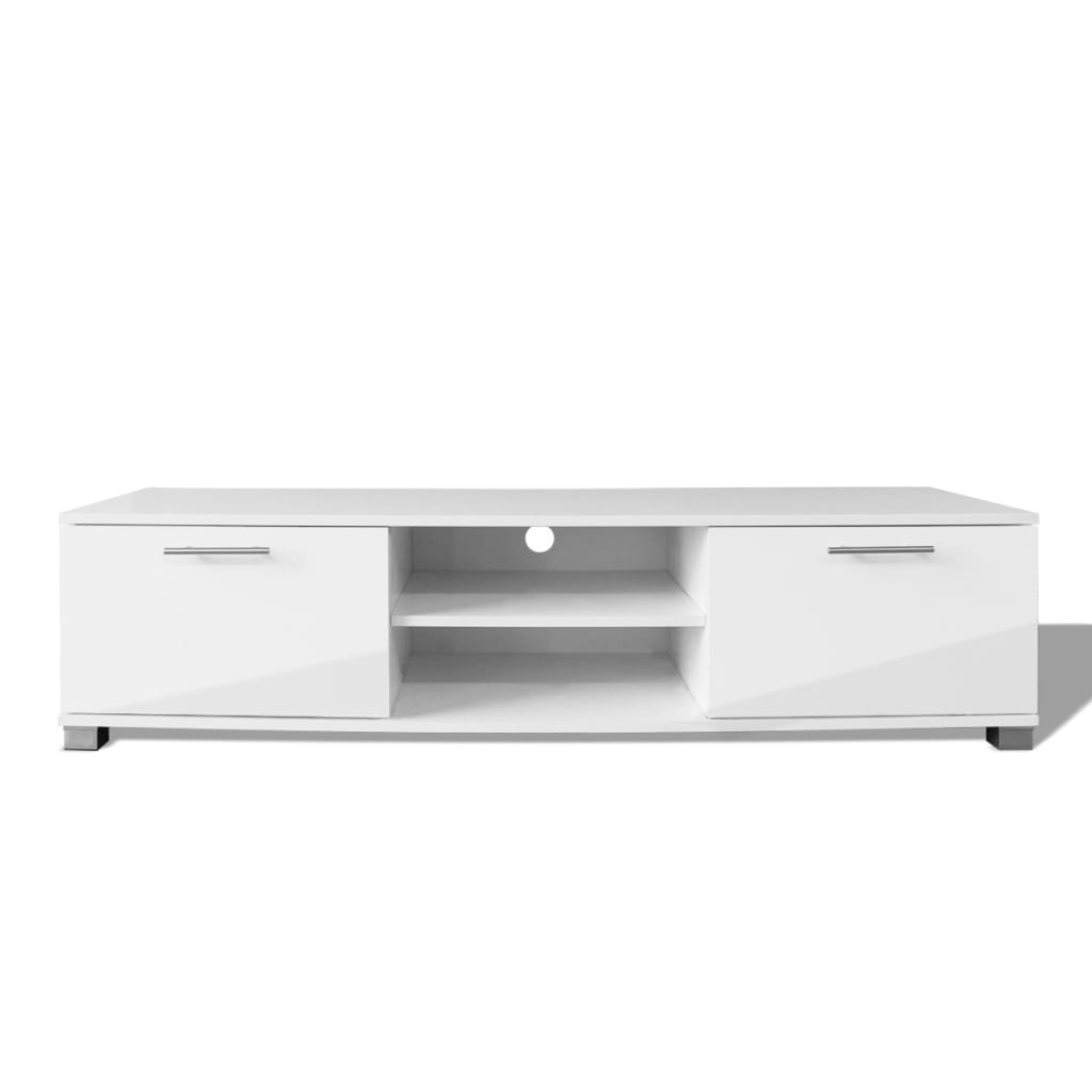 tv-bord 120x40,5x35 cm hvid højglans