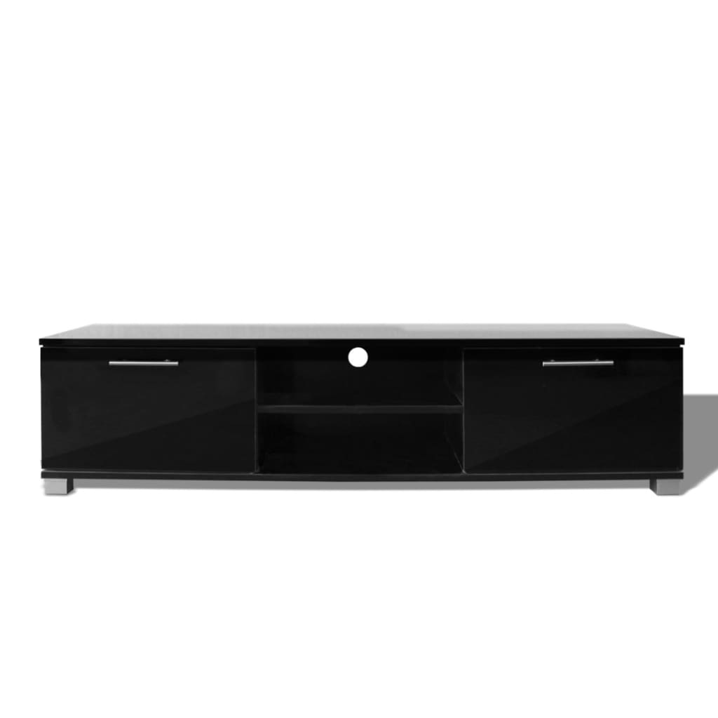 tv-bord 120x40,5x35 cm sort højglans