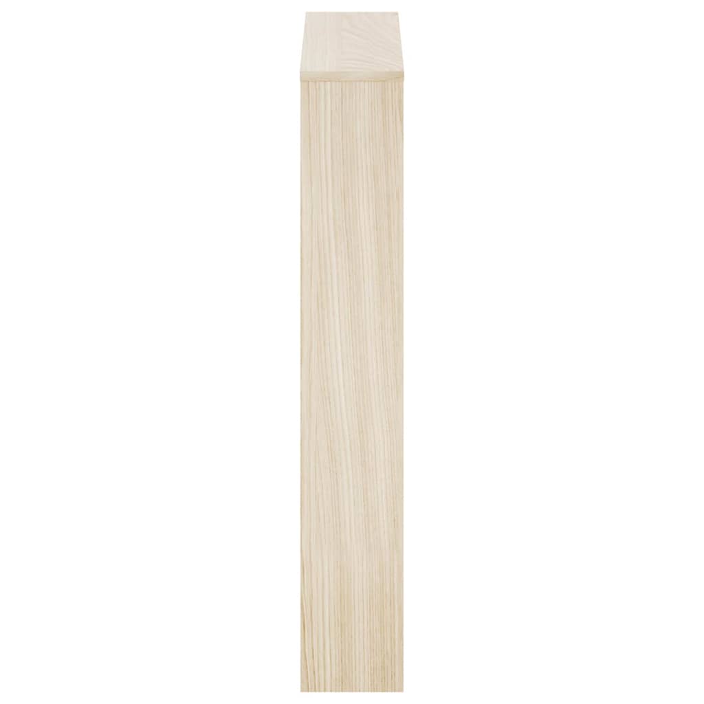 skoskab med tre hylder og spejl 63x17x102,5 cm egetræsfarvet
