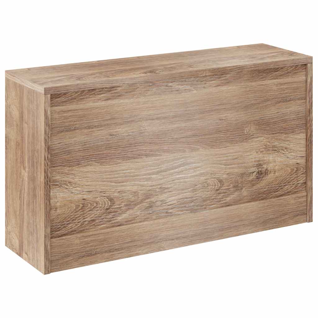 opbevaringsbænk til sko 80x24x45 cm egetræsfarvet