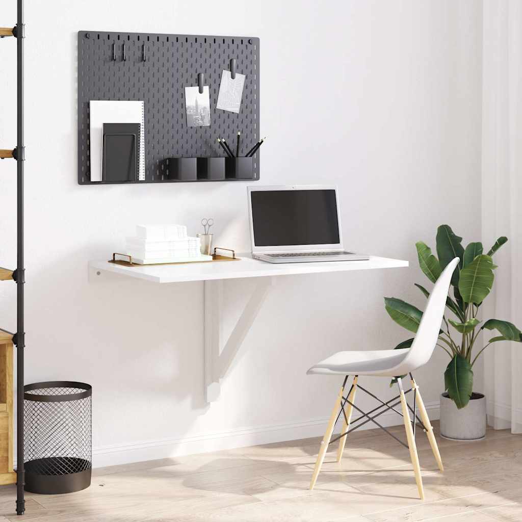foldbart vægbord 100x60 cm hvid