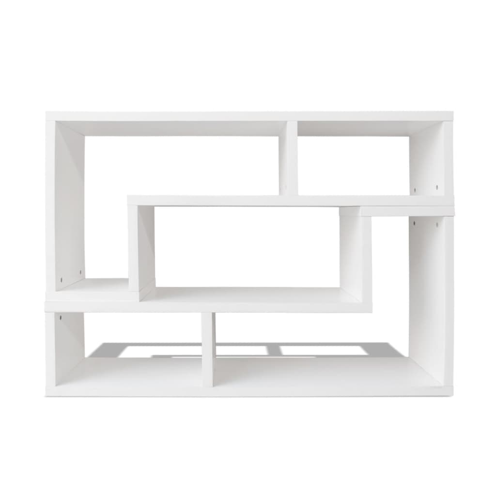 dobbelt tv-bord L-facon hvid
