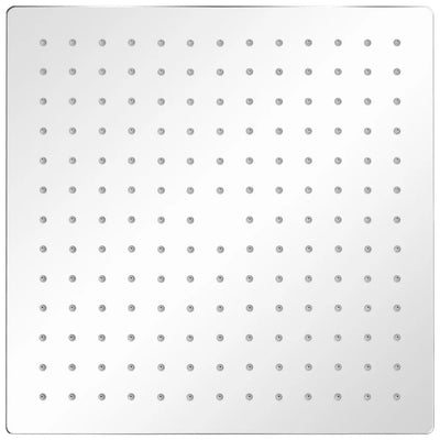 brusehoved 30x30 cm rustfrit stål firkantet