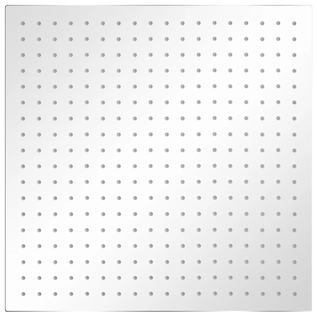 brusehoved 50x50 cm rustfrit stål firkantet