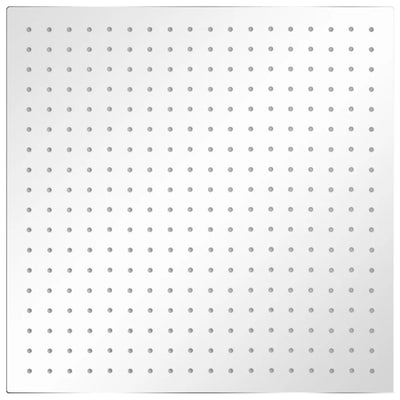 brusehoved 50x50 cm rustfrit stål firkantet
