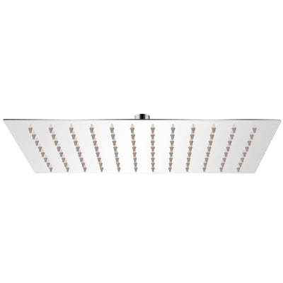 brusehoved 20x30 cm rustfrit stål rektangulær