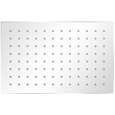 brusehoved 20x30 cm rustfrit stål rektangulær