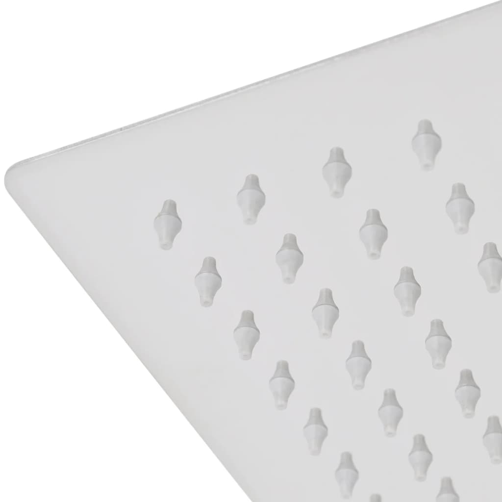 brusehoved 20x30 cm rustfrit stål rektangulær