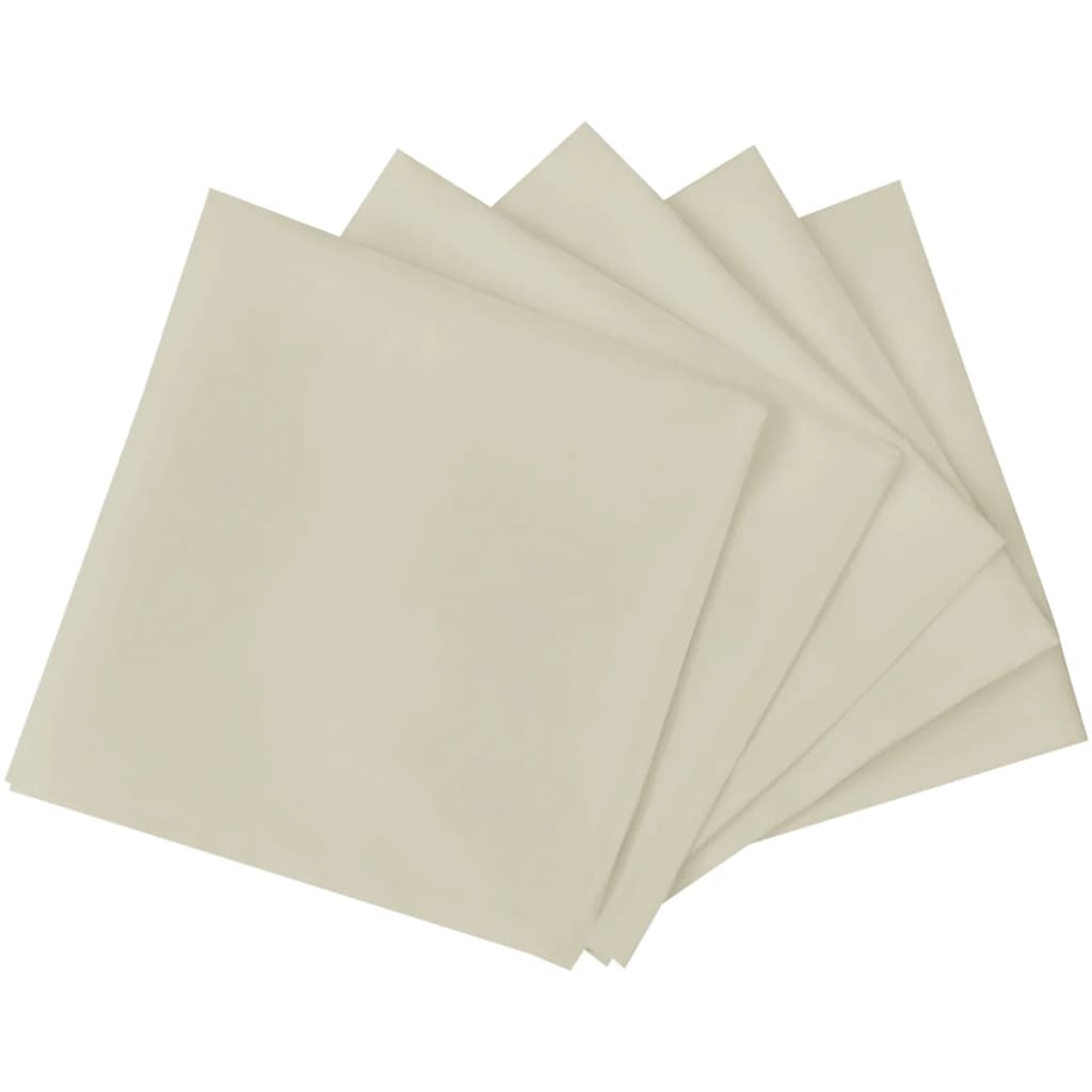 middagsservietter 25 stk. cremefarvet 50x50 cm