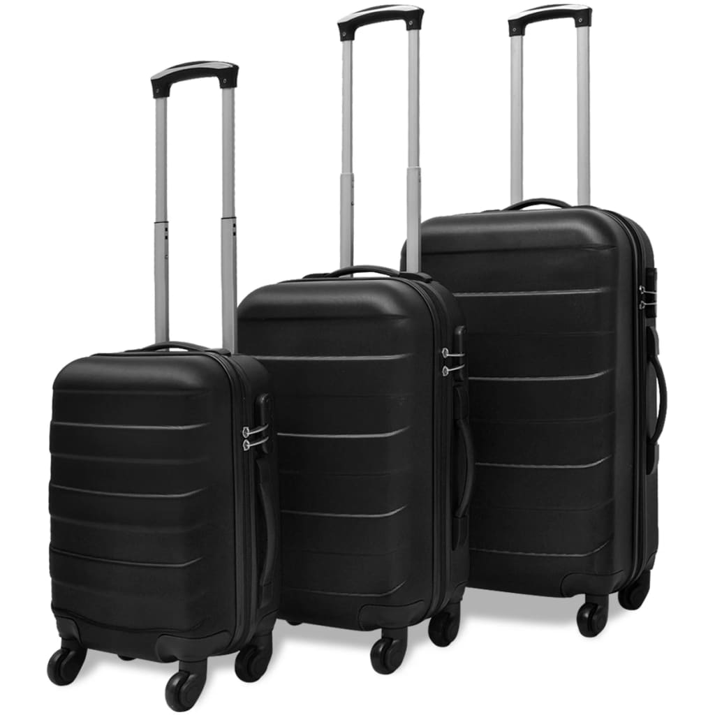 hardcase trolleysæt 45,5/55/66 cm sort