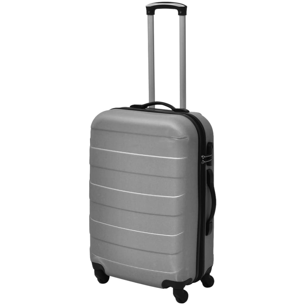 hardcase trolleysæt 45,5/55/66 cm sølvfarvet