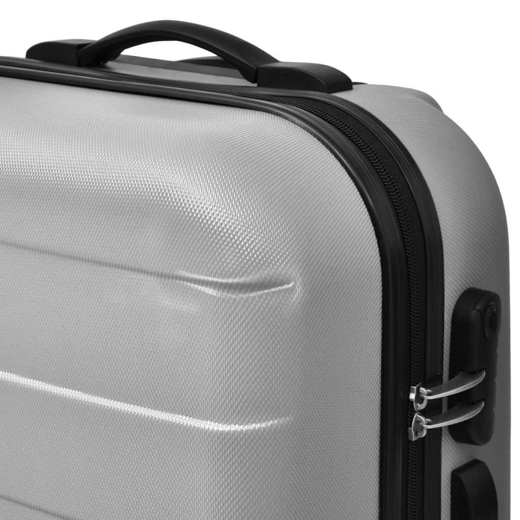 hardcase trolleysæt 45,5/55/66 cm sølvfarvet