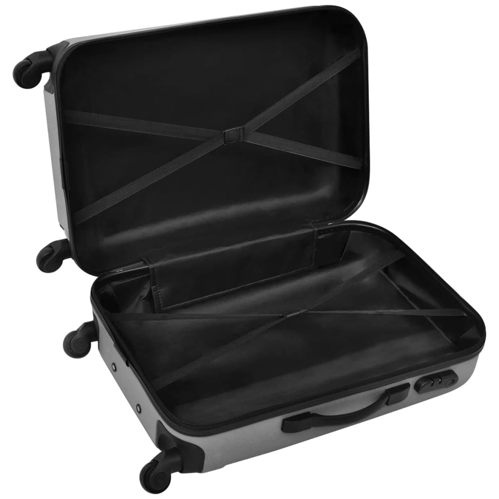 hardcase trolleysæt 45,5/55/66 cm sølvfarvet