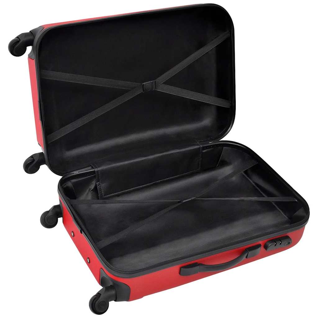 hardcase trolleysæt 45,5/55/66 cm rød