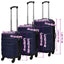 hardcase trolleysæt 45,5/55/66 cm blå