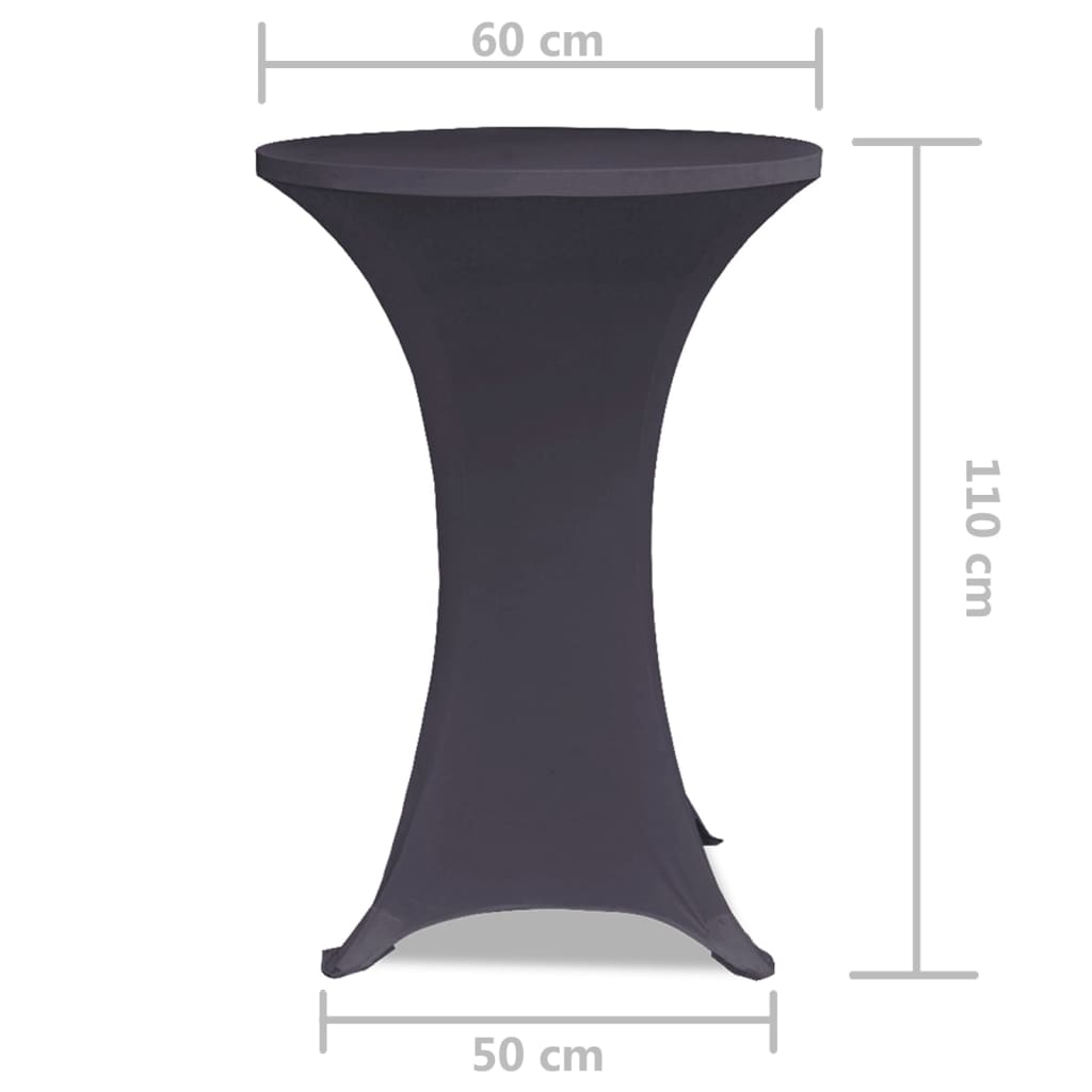 bordovertræk i stretch 2 stk. 60 cm antracit