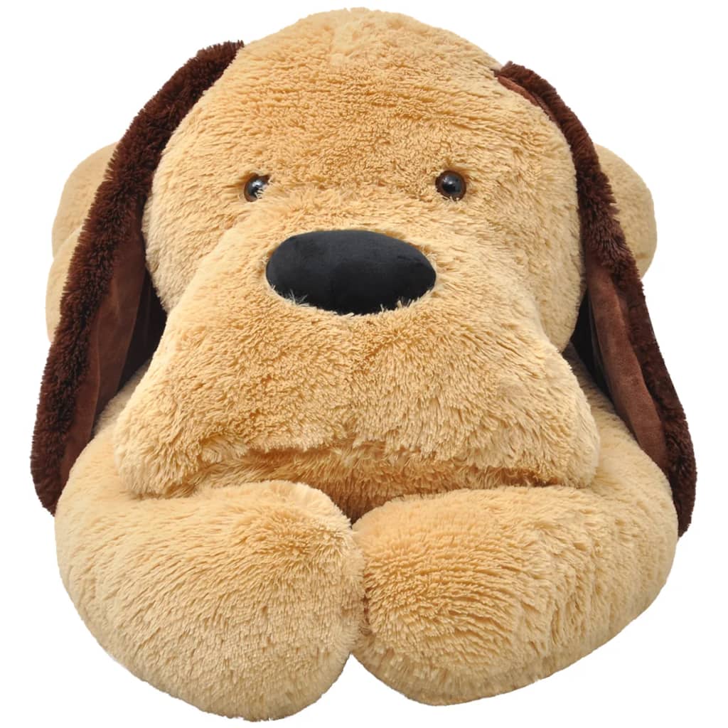 tøjdyr hund 80 cm plysstof brun