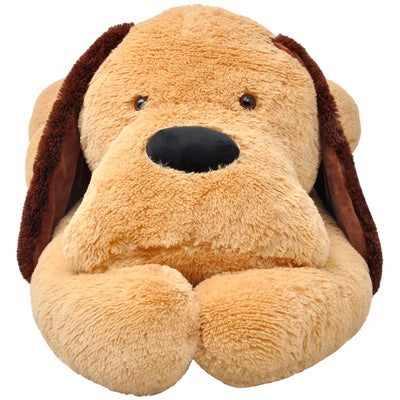 tøjdyr hund 80 cm plysstof brun