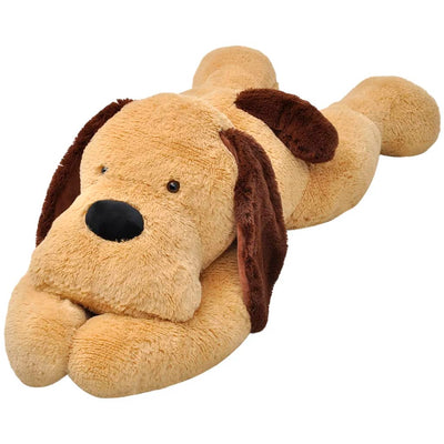 tøjdyr hund 160 cm plysstof brun