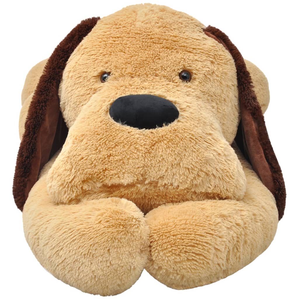 tøjdyr hund 160 cm plysstof brun