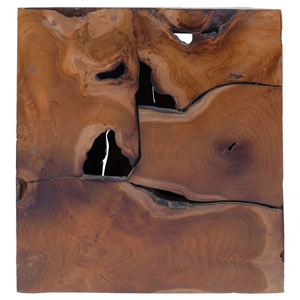 taburet brun 40x40x45 cm massivt teaktræ