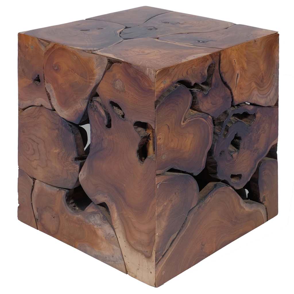 taburet brun 40x40x45 cm massivt teaktræ