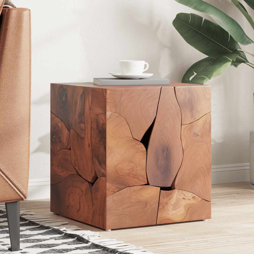 taburet brun 40x40x45 cm massivt teaktræ