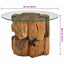 sofabord 60 cm massivt teak-drivtømmer
