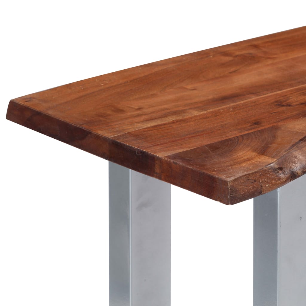 konsolbord 115x35x76 cm massivt akacietræ og jern