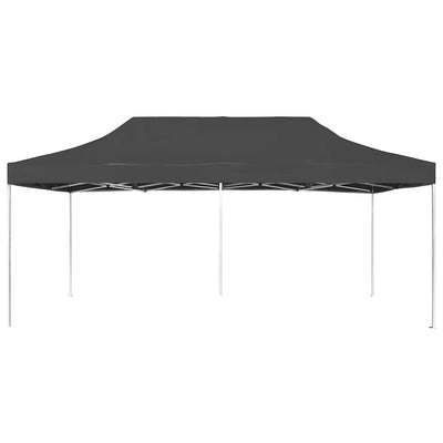 foldbart festtelt aluminium 6 x 3 m antracitgrå