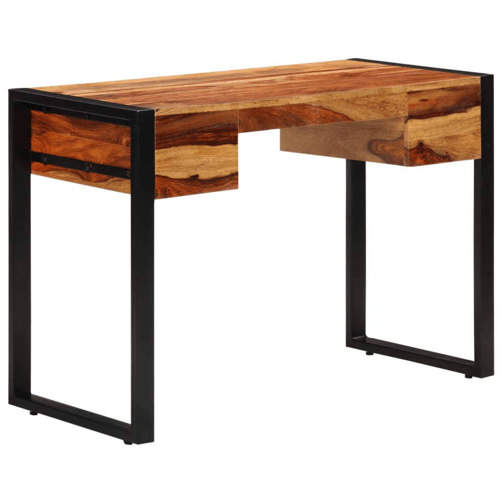 skrivebord med 2 skuffer 110 x 50 x 77 cm massivt akacietræ