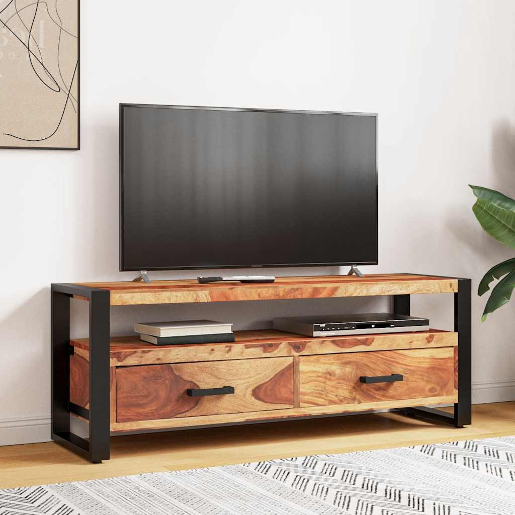 tv-skab massivt akacietræ 120 x 35 x 45 cm