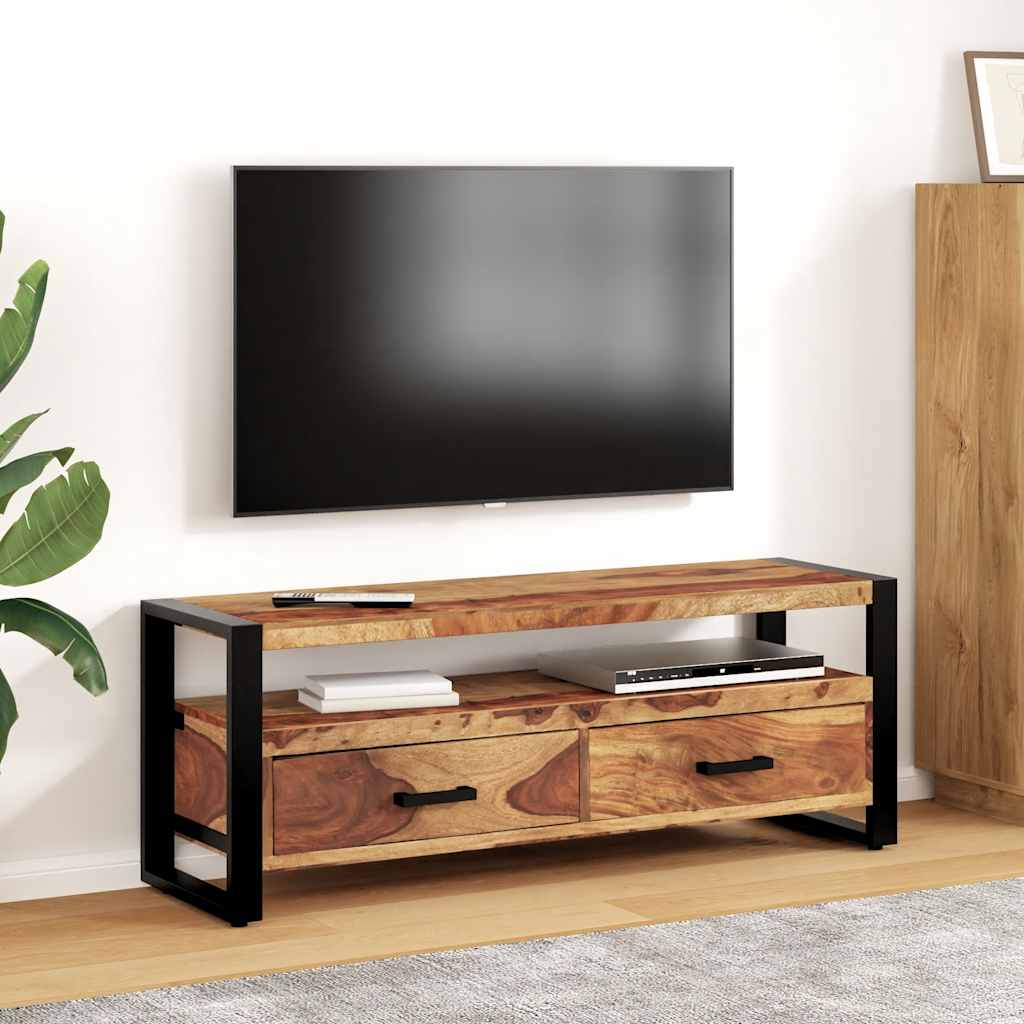 tv-skab massivt akacietræ 120 x 35 x 45 cm