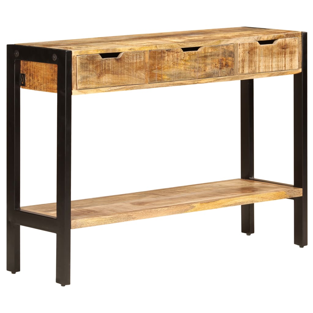 skænk med 3 skuffer 110x35x75 cm massivt mangotræ