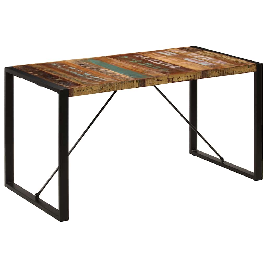 spisebord 140x70x75 cm massivt genbrugstræ