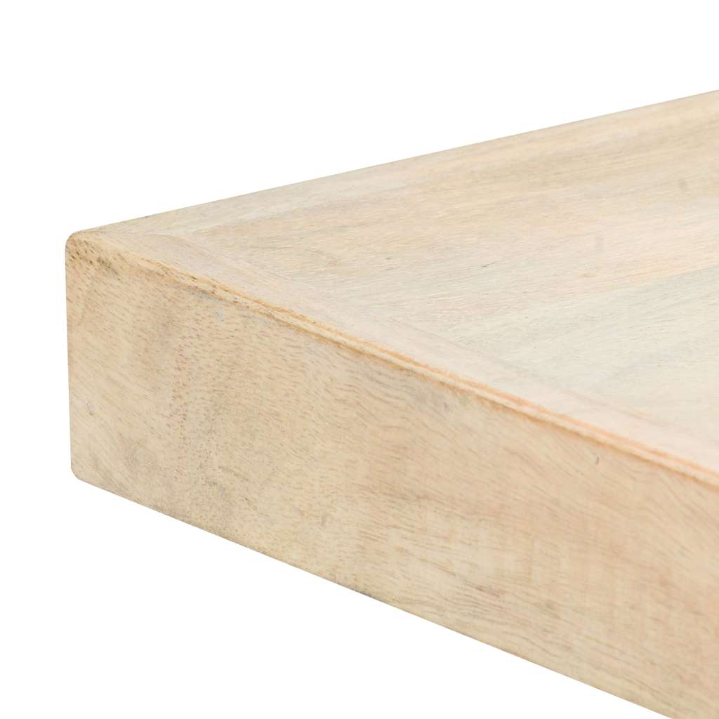 spisebord 120 x 60 x 75 cm massivt mangotræ hvid
