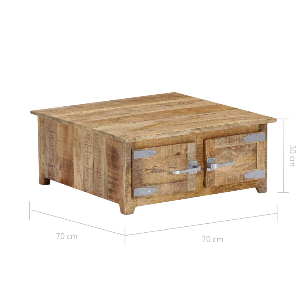 sofabord 70x70x30 cm massivt mangotræ