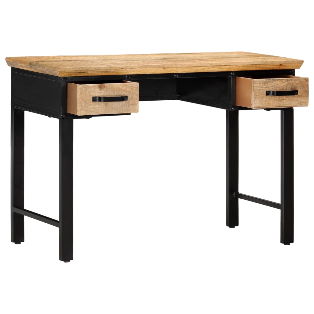 skrivebord 110x50x76 cm massivt mangotræ