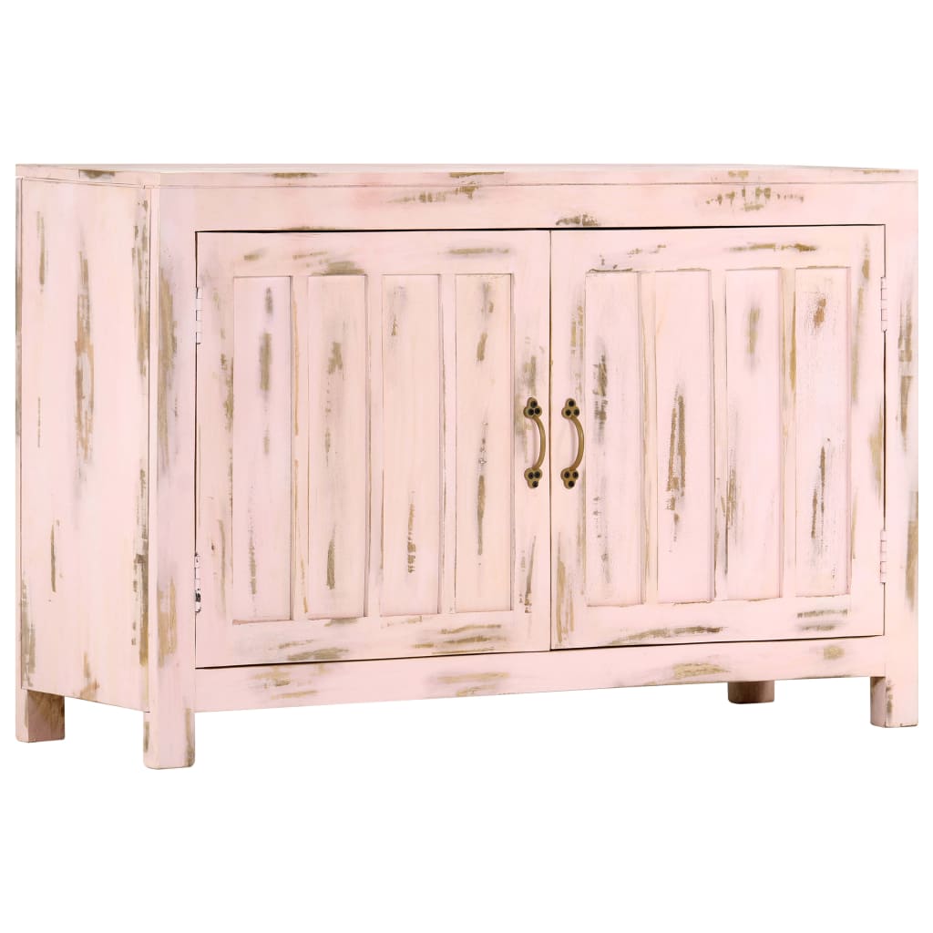 skænk 110x35x70 cm massivt mangotræ lyserød