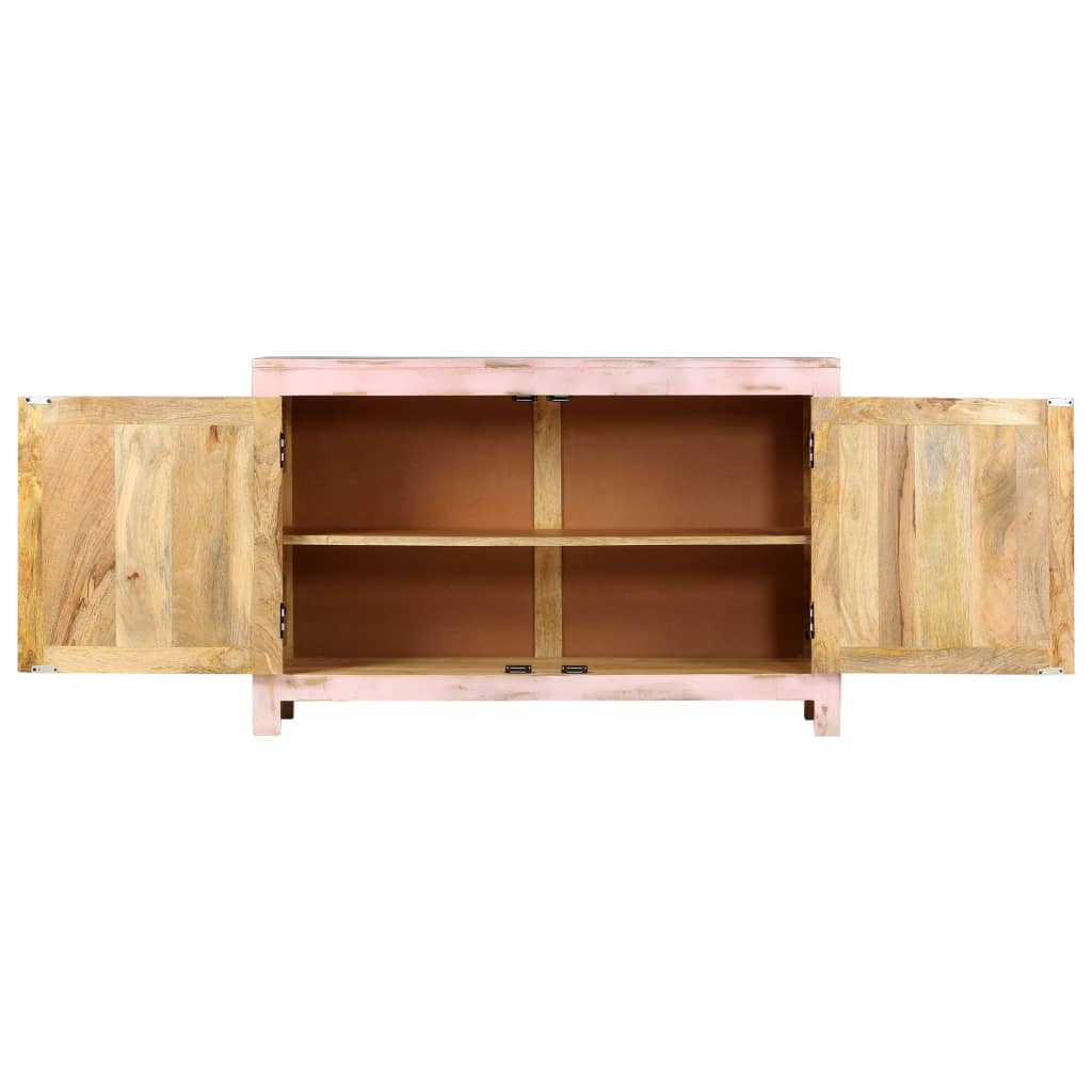 skænk 110x35x70 cm massivt mangotræ lyserød