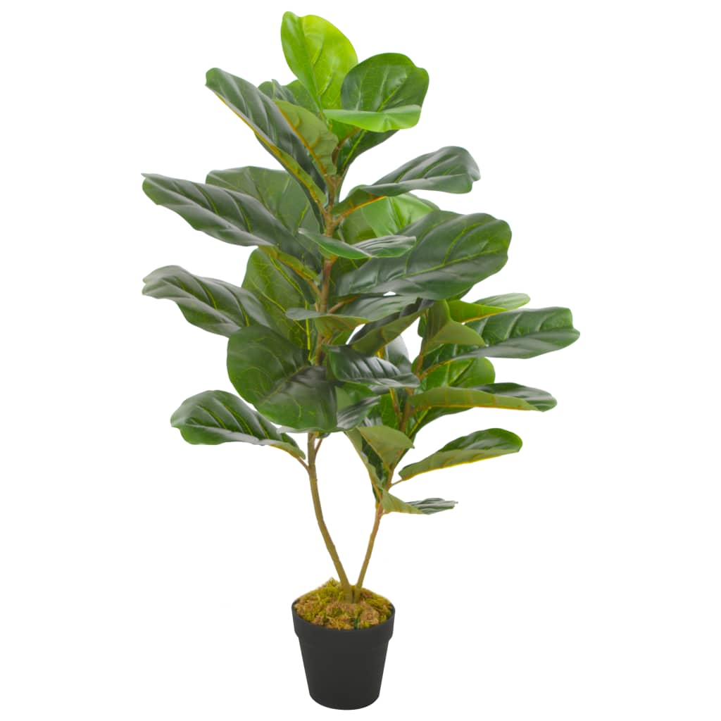kunstig plante violinfigen med urtepotte grøn 90 cm