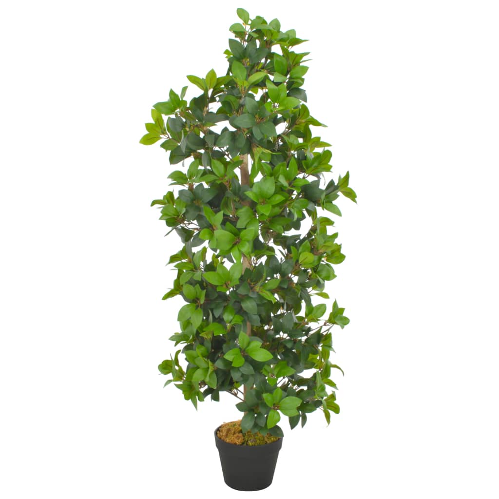 kunstig plante laurbærtræ med utepotte grøn 120 cm